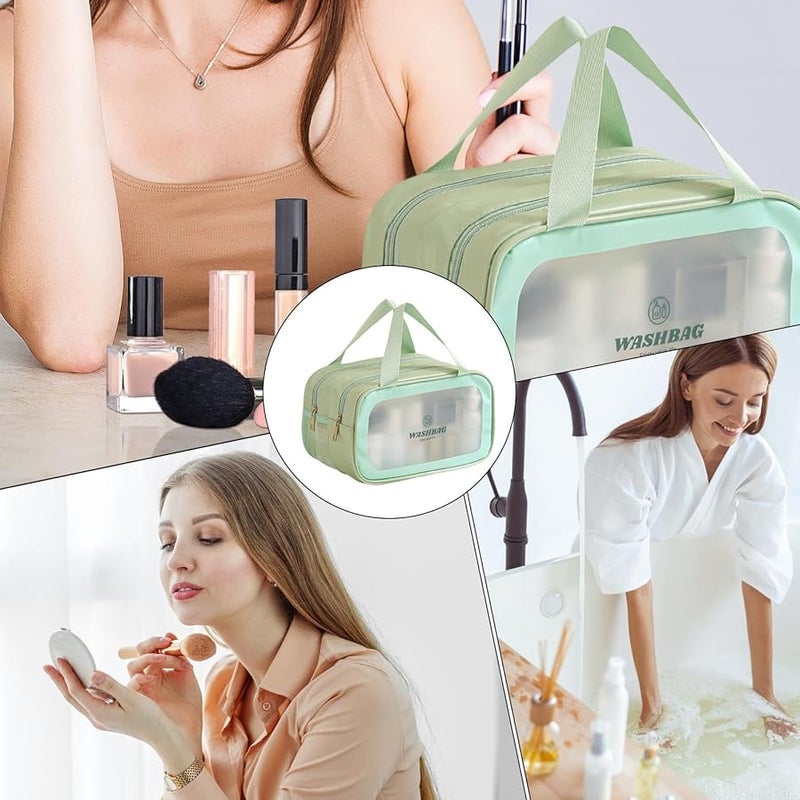 Travel Toiletry Bag Multiple Compartments Makeup Organizer Portable Shampoo Skincare Storage Color A - Image 5